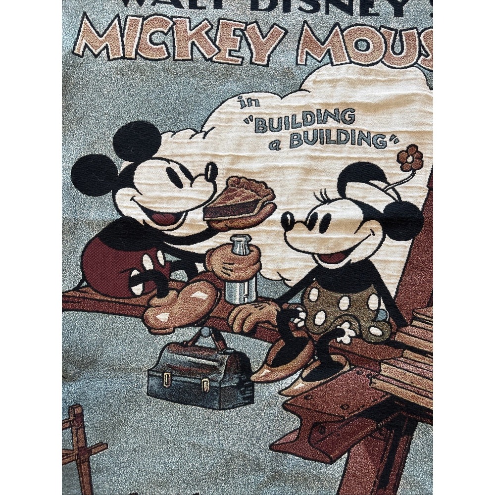 Disney mickey mouse Tapestry Wall Hanging Riddle Home Building A Building‎ Lunch - Picture 2 of 12